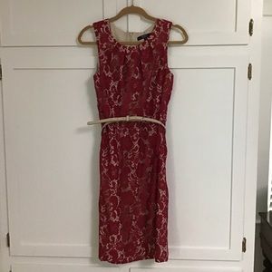 Alex Marie Women’s Red and nude colored dress. Size 4